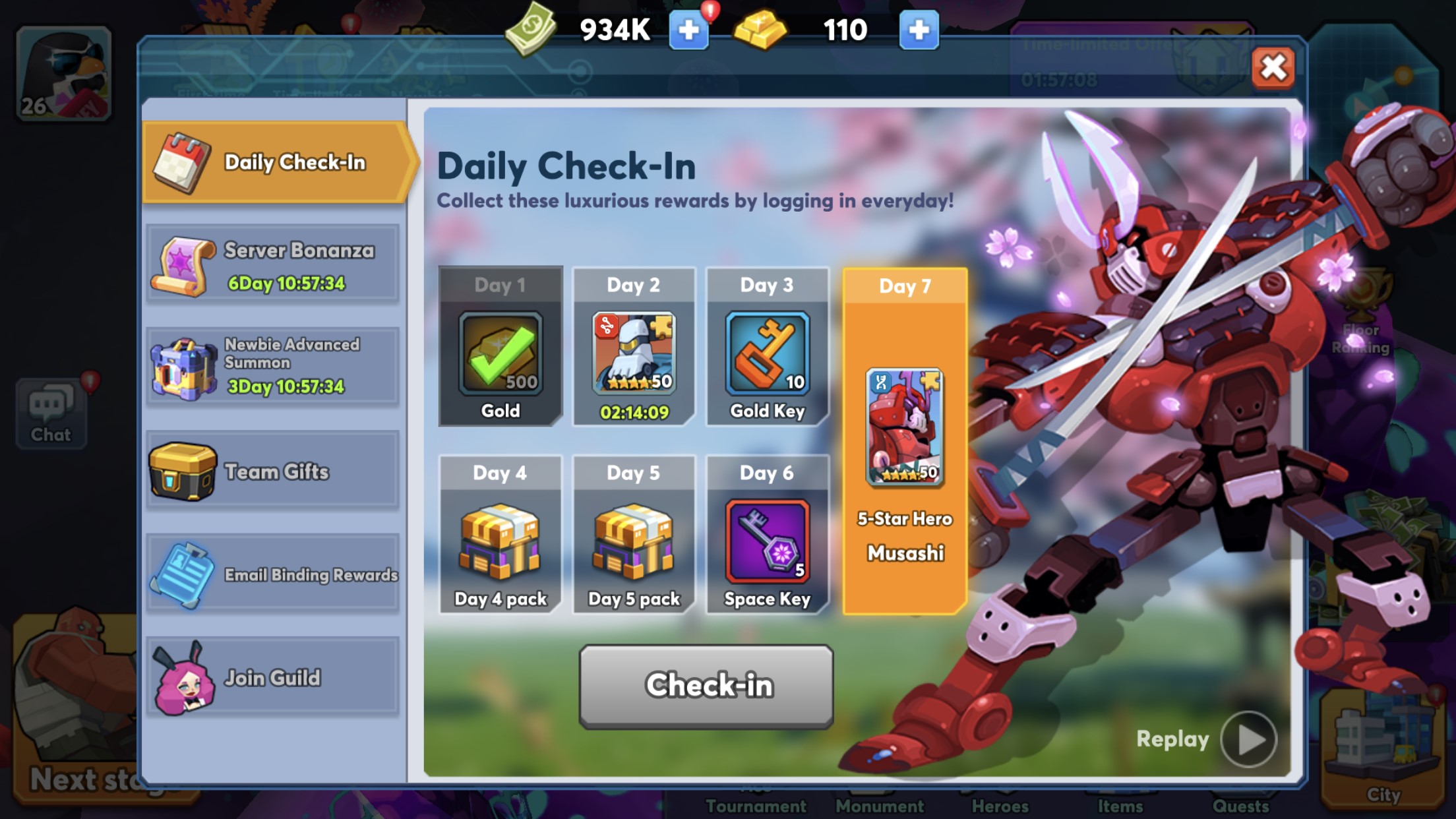 Daily rewards image.