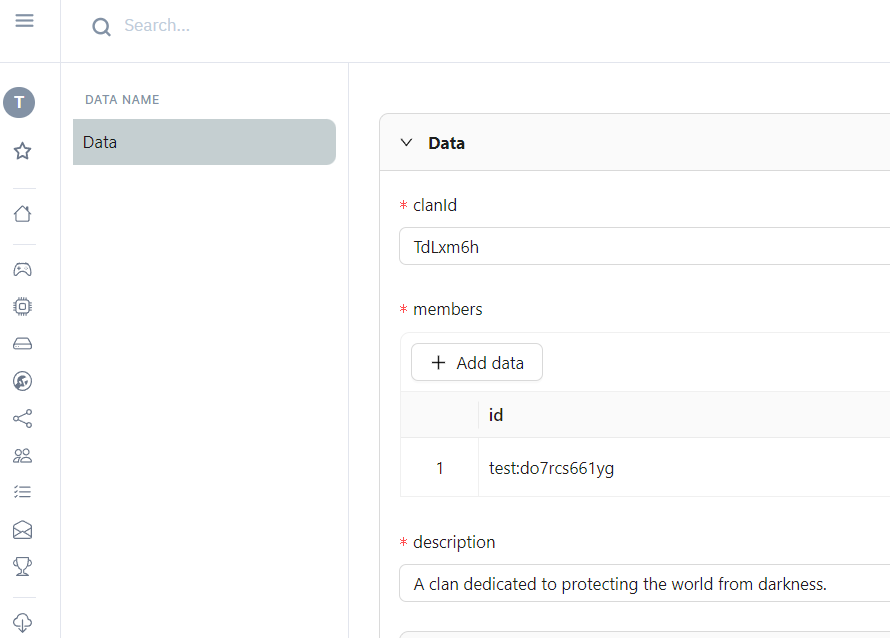 shared data detail