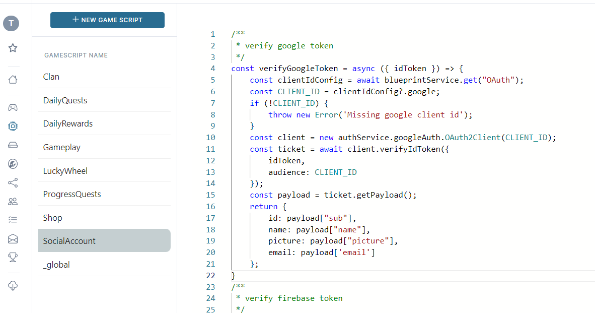 game script